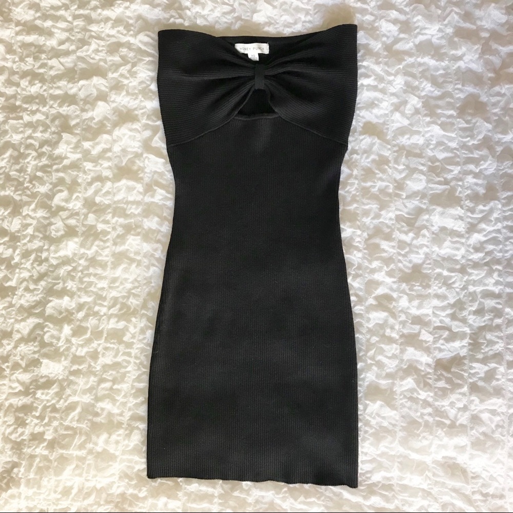 Honey Punch Black Strapless Cutout Mini Dress NWOT